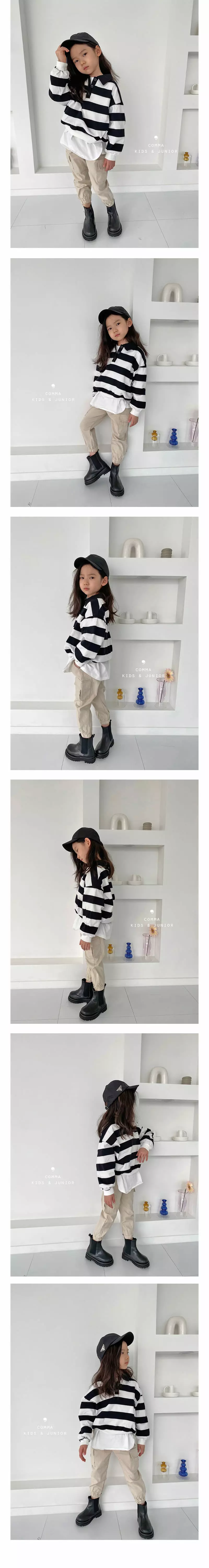 COMMA - Korean Children Fashion Brand - #stylishchildhood - Big Stripe Top - 2