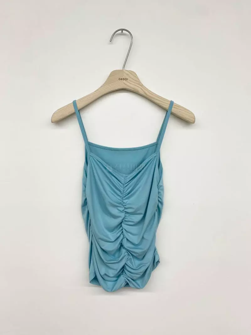 Cedar - Korean Women Fashion - #womensfashion - Even Shirring Sleeveless Tee - 4