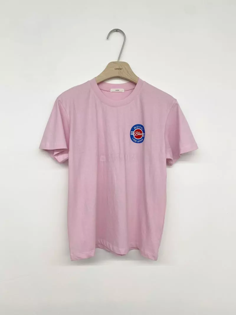 Cedar - Korean Women Fashion - #momslook - Blue Coloring Tee - 3