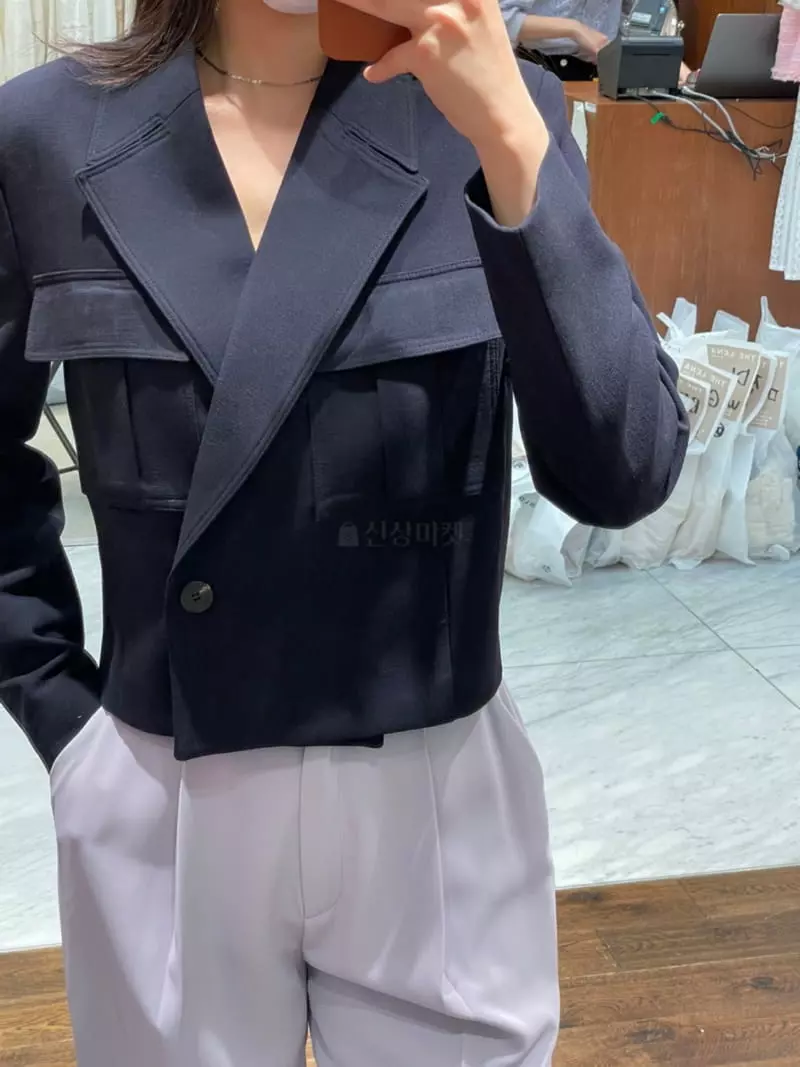 Cedar - Korean Women Fashion - #momslook - Crop Double Jacket