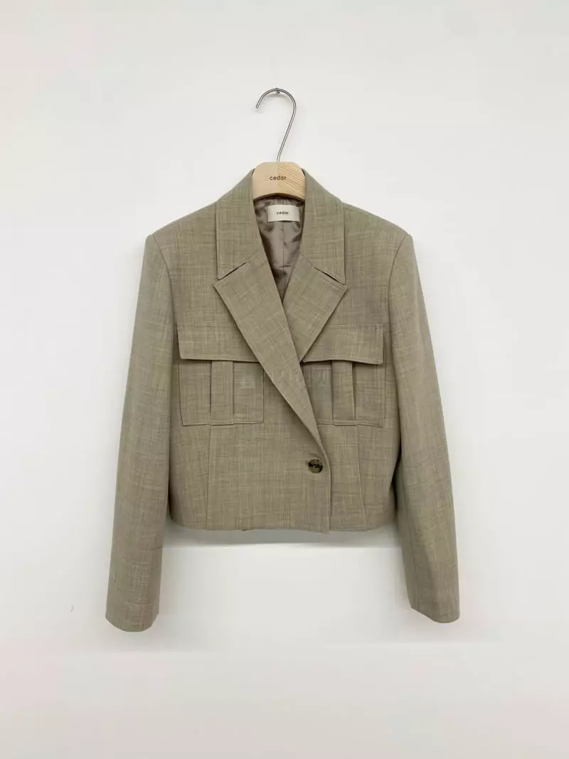 Cedar - Korean Women Fashion - #momslook - Crop Double Jacket - 4