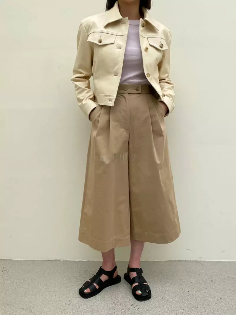 Cedar - Korean Women Fashion - #womensfashion - Two Button Wide Pants - 4