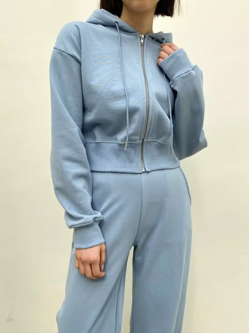 Cedar - Korean Women Fashion - #momslook - Crop Hoody Zip-up - 3