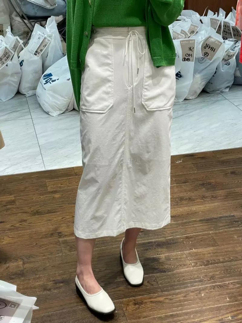 Cedar - Korean Women Fashion - #vintagekidsstyle - String Long Skirt - 4