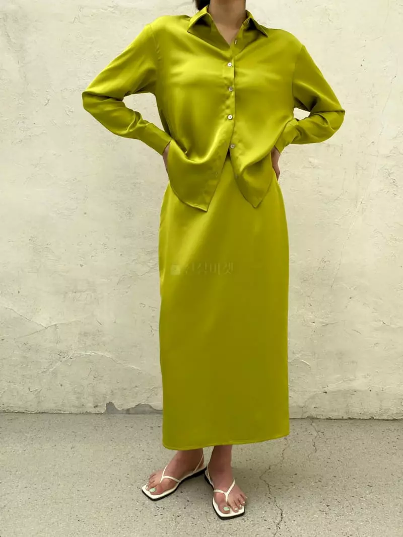Cedar - Korean Women Fashion - #pursuepretty - Satin Shirt  - 3