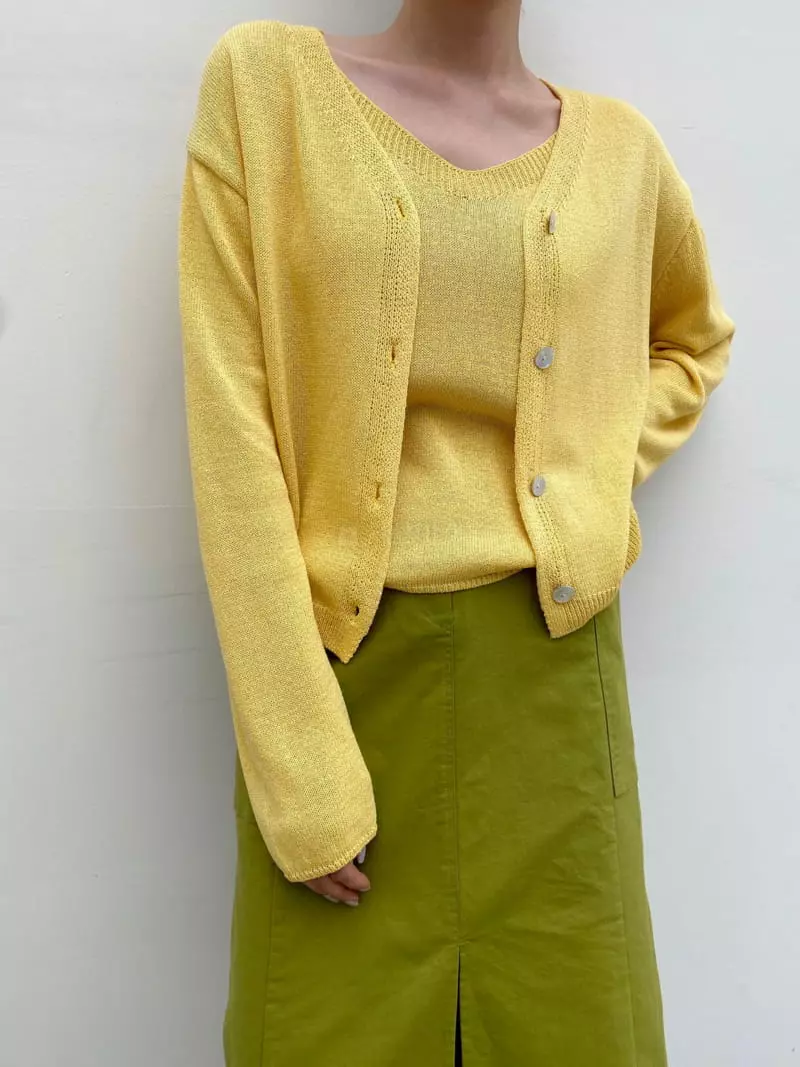 Cedar - Korean Women Fashion - #pursuepretty - Corn Cardigan