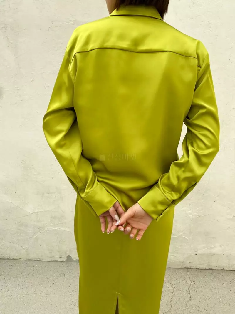 Cedar - Korean Women Fashion - #pursuepretty - Satin Shirt  - 4