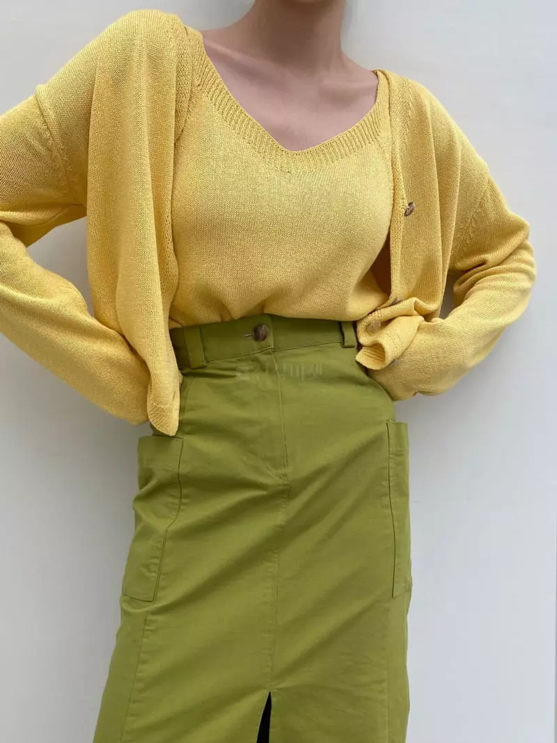 Cedar - Korean Women Fashion - #romanticstyle - Corn Cardigan - 4