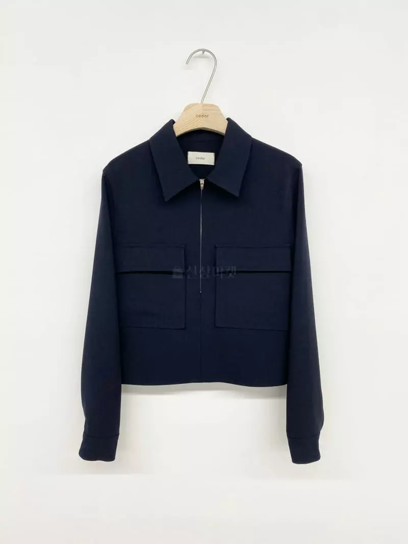 Cedar - Korean Women Fashion - #momslook - Mud Zip-up Blouse - 4