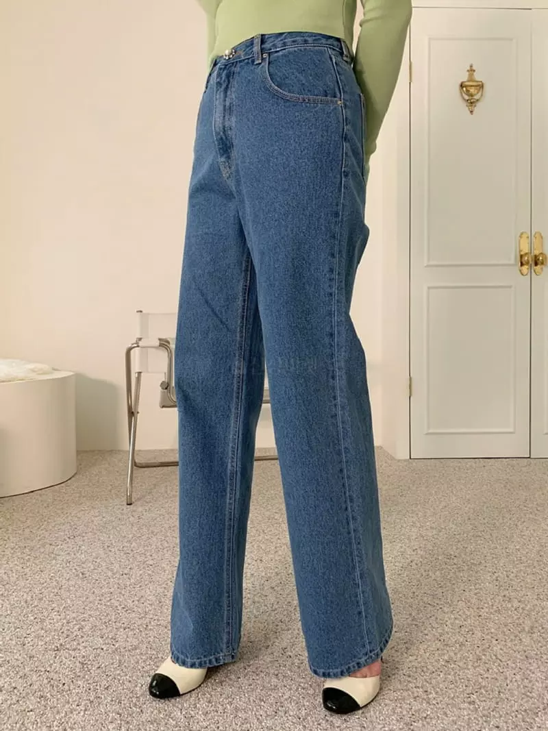 Cedar - Korean Women Fashion - #womensfashion - Button Wide Pants