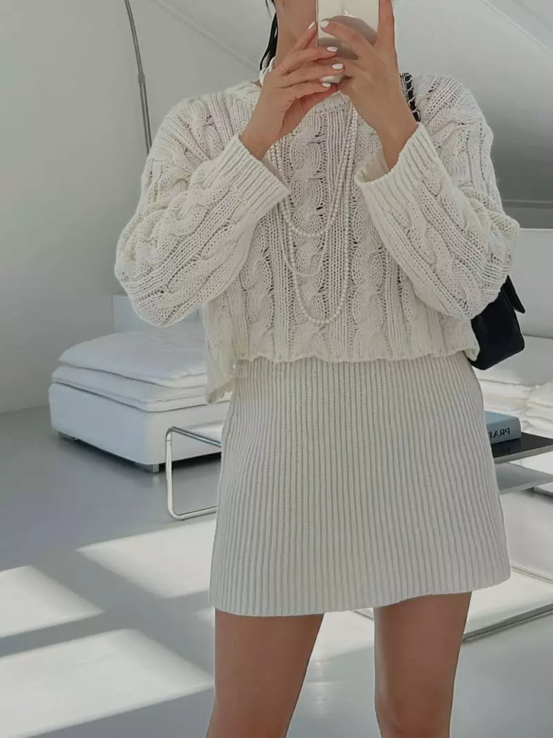 Chapter - Korean Women Fashion - #momslook - MuMu Twist Knit Tee - 2
