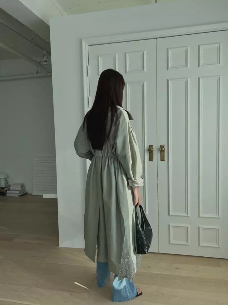 Chapter - Korean Women Fashion - #momslook - Just Lace Trench Coat - 2