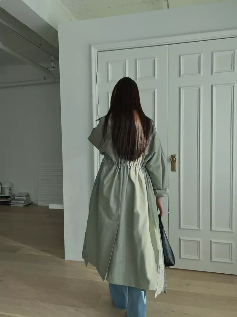 Chapter - Korean Women Fashion - #momslook - Just Lace Trench Coat - 3