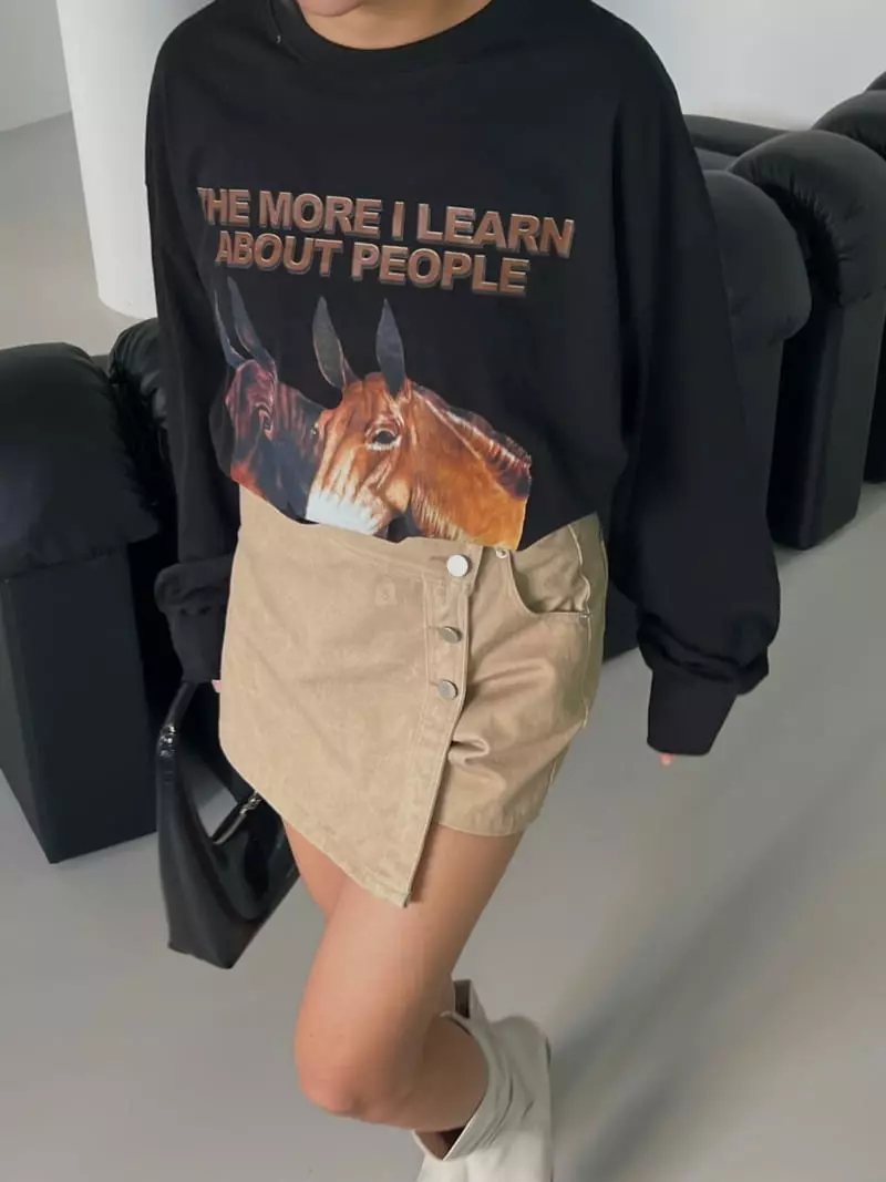 Chapter - Korean Women Fashion - #momslook - Horse Print Tee