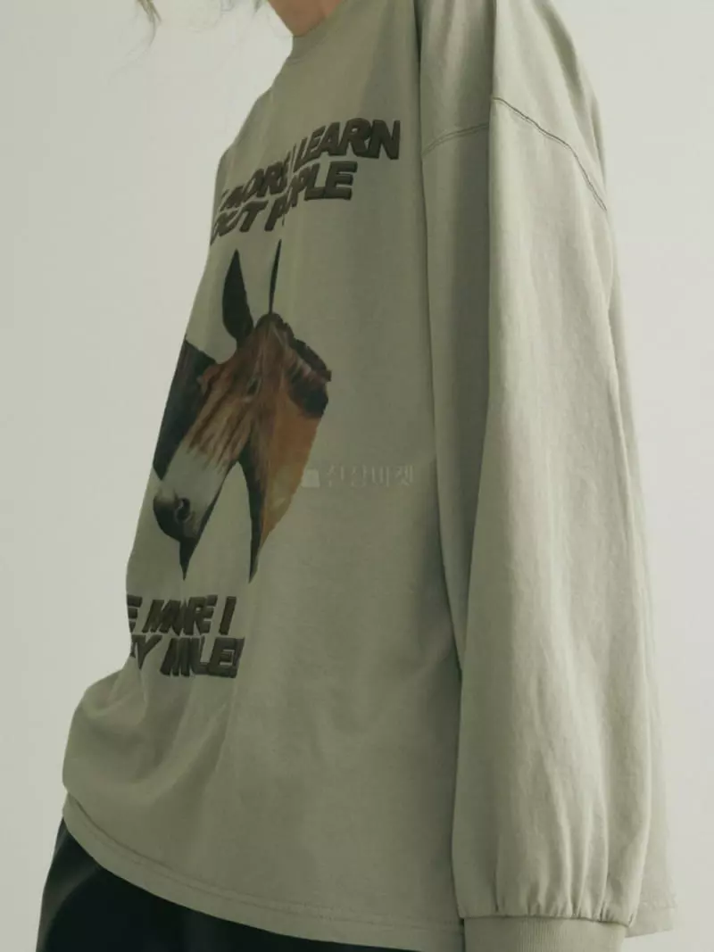 Chapter - Korean Women Fashion - #momslook - Horse Print Tee - 2