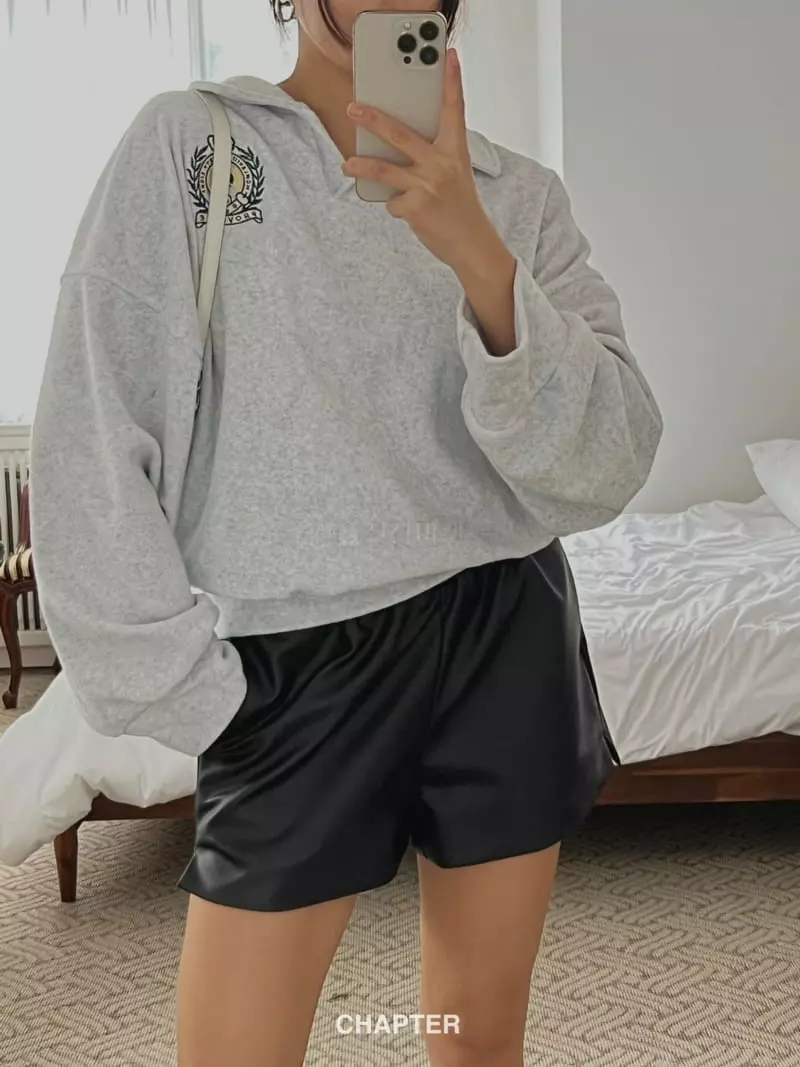 Chapter - Korean Women Fashion - #momslook - Wolgye Collar Sweatshirt - 2