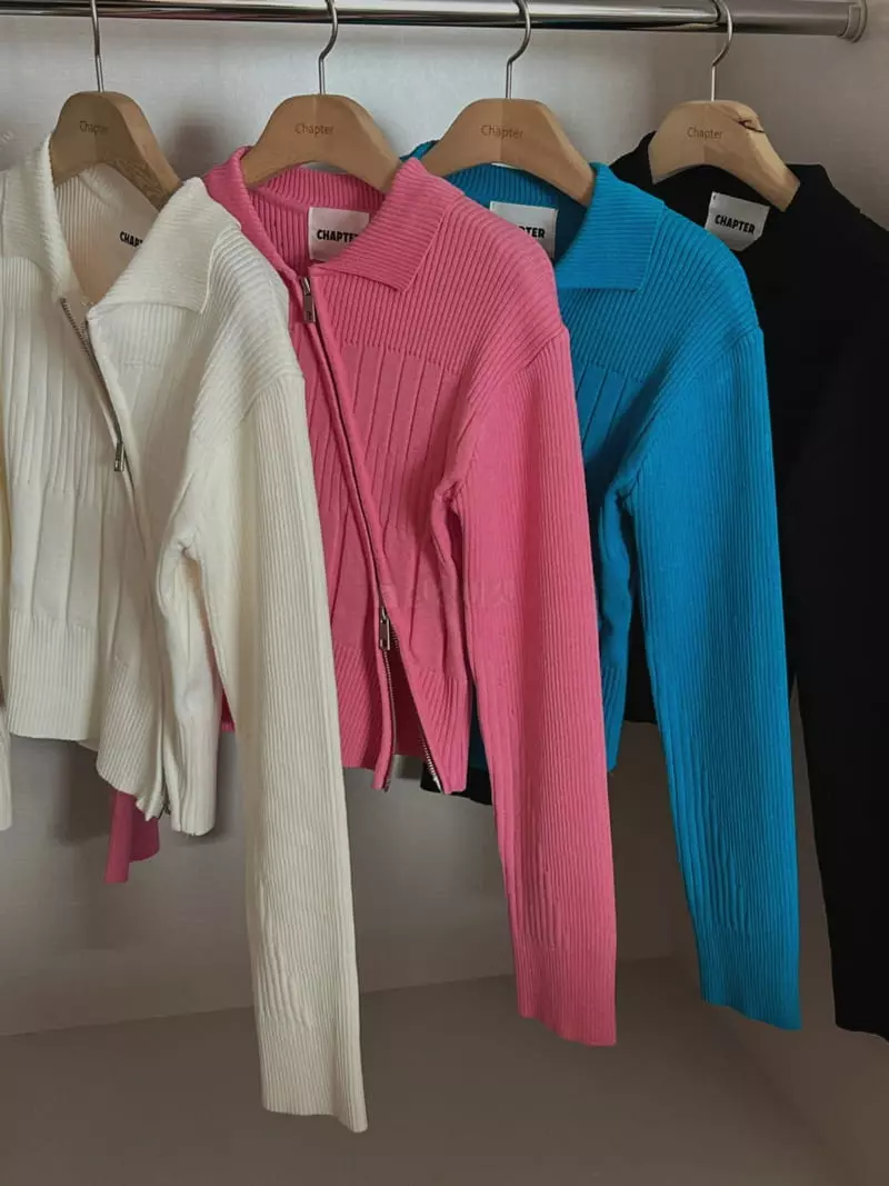 Chapter - Korean Women Fashion - #momslook - Diagonal Two-way Knit Tee - 4