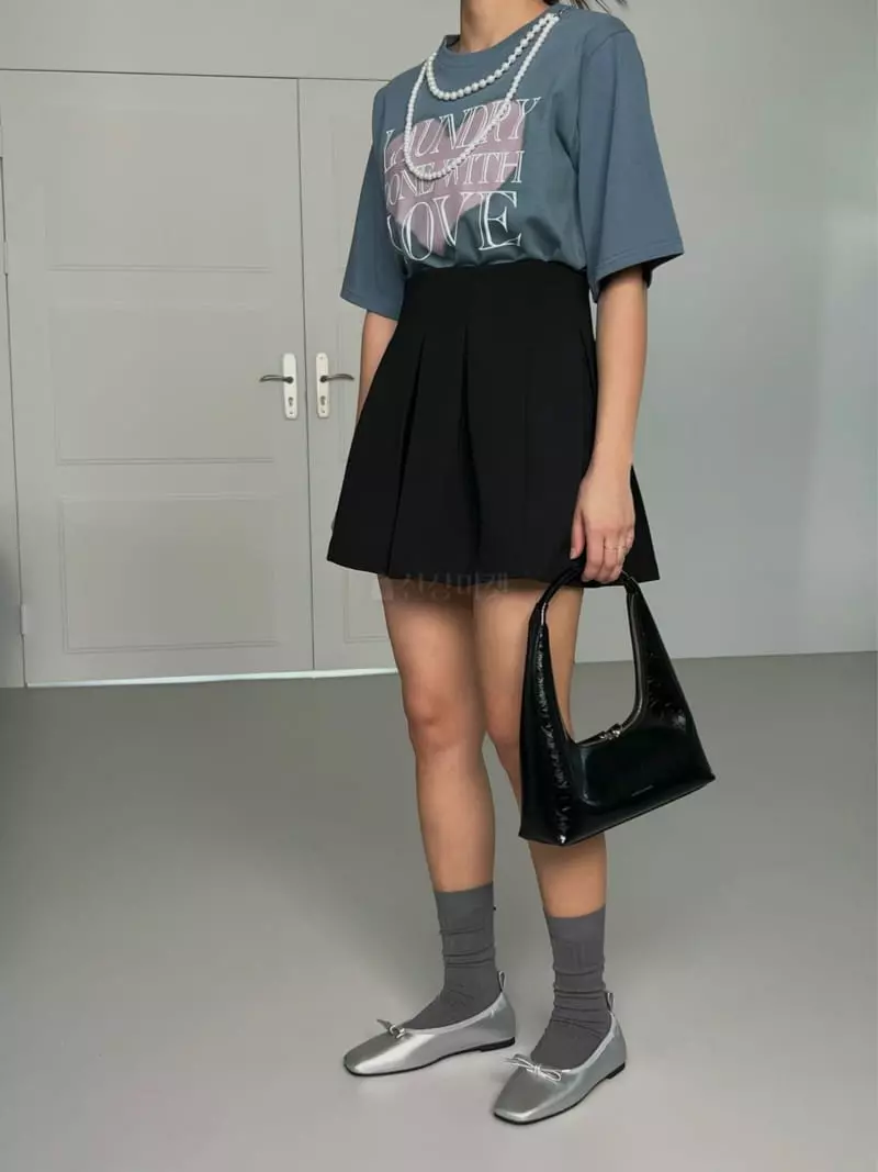 Chapter - Korean Women Fashion - #momslook - Pearl Heart Tee (Including necklace) - 4