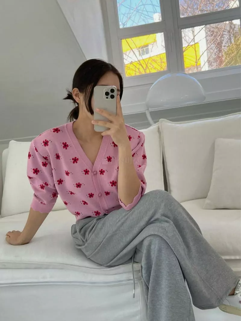 Chapter - Korean Women Fashion - #womensfashion - Flower Puff Cardigan - 3