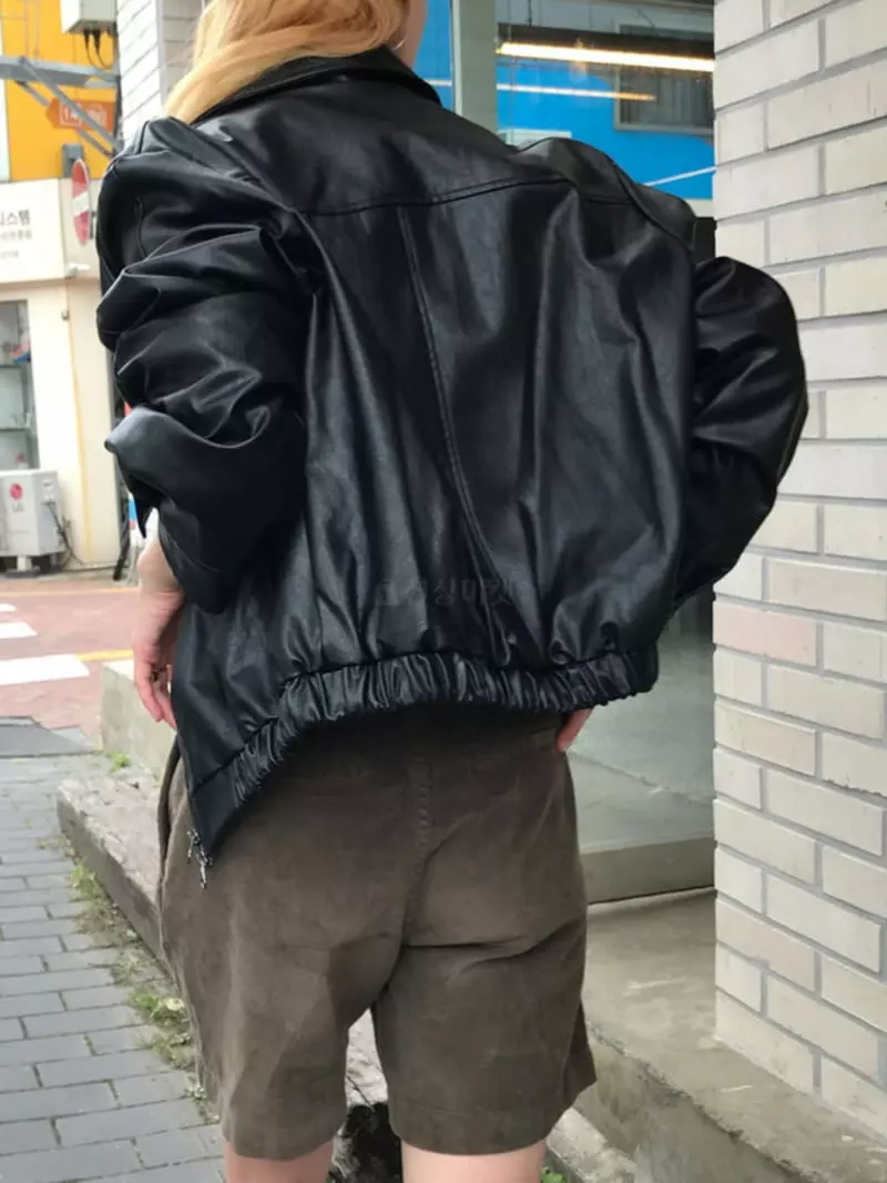 Charlotte - Korean Women Fashion - #momslook - Leather Jacket - 2