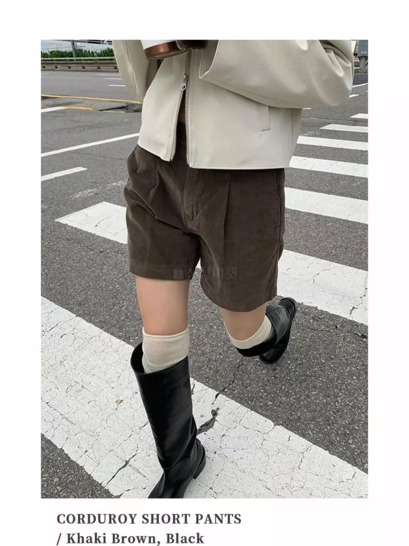 Charlotte - Korean Women Fashion - #momslook - 905 Corduroy Shorts Pants - 2