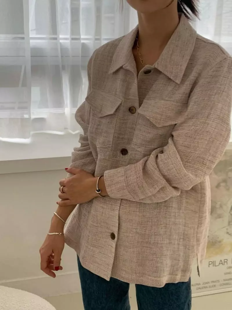 Charlotte - Korean Women Fashion - #momslook - Pocket Shirt - 3