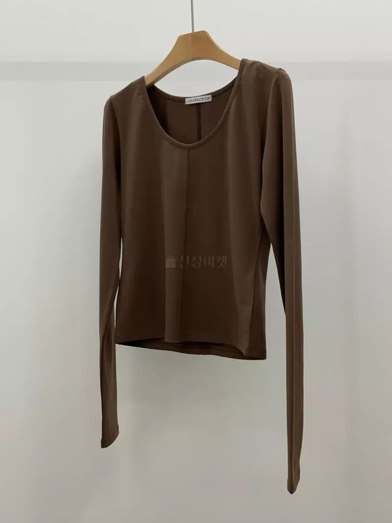 Charlotte - Korean Women Fashion - #momslook - Round Tee