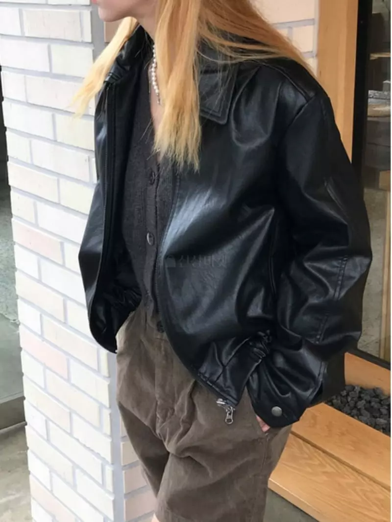 Charlotte - Korean Women Fashion - #thelittlethings - Leather Jacket