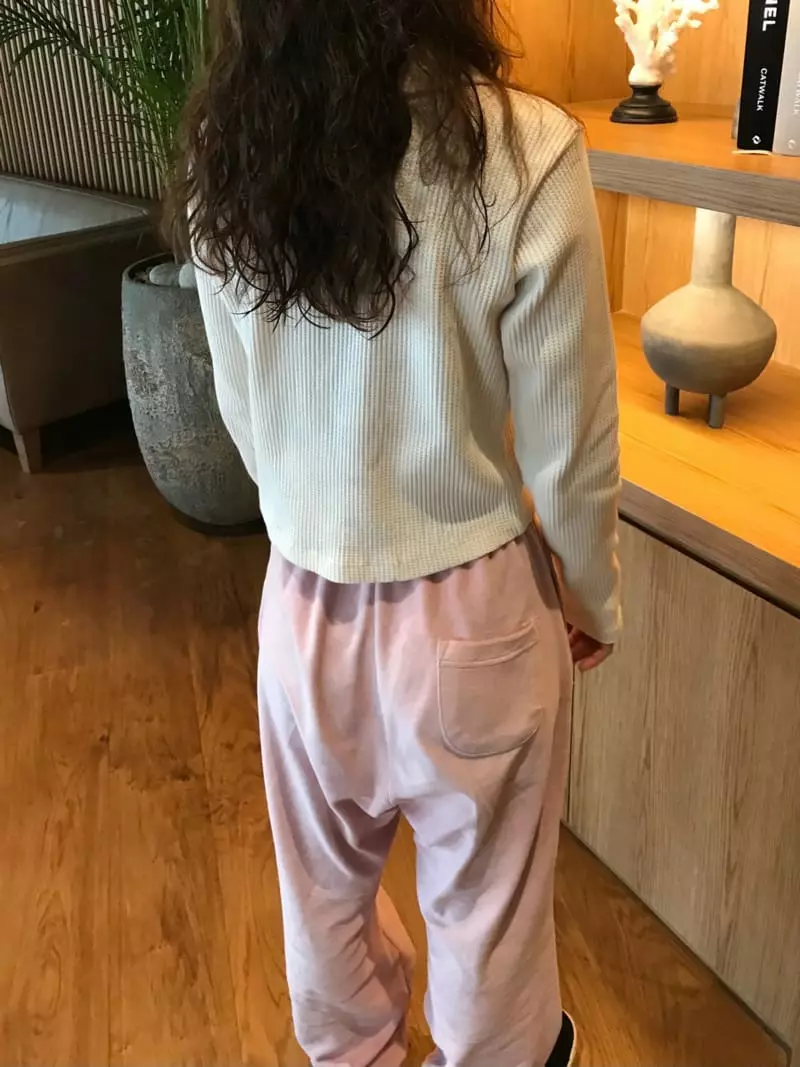 Charlotte - Korean Women Fashion - #momslook - Waffle Collar Tee - 4