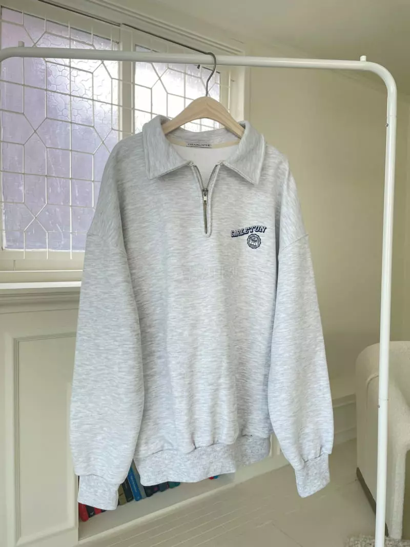 Charlotte - Korean Women Fashion - #womensfashion - Carlton Half Zip-Up Sweatshirt - 2