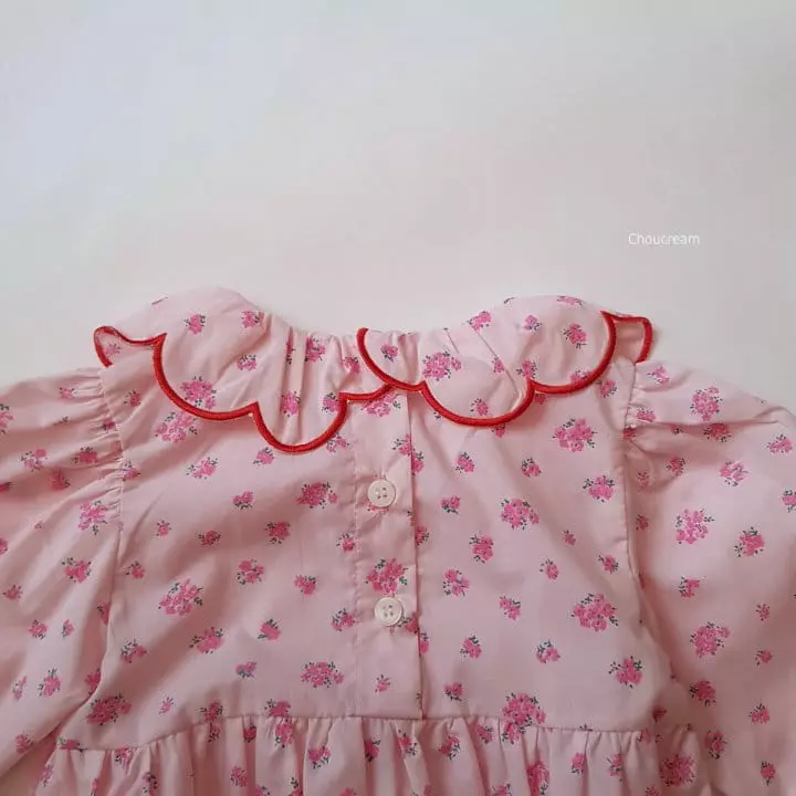 Choucream - Korean Baby Fashion - #babyboutique - Flower Colalr Bodysuit with Bonnet - 10