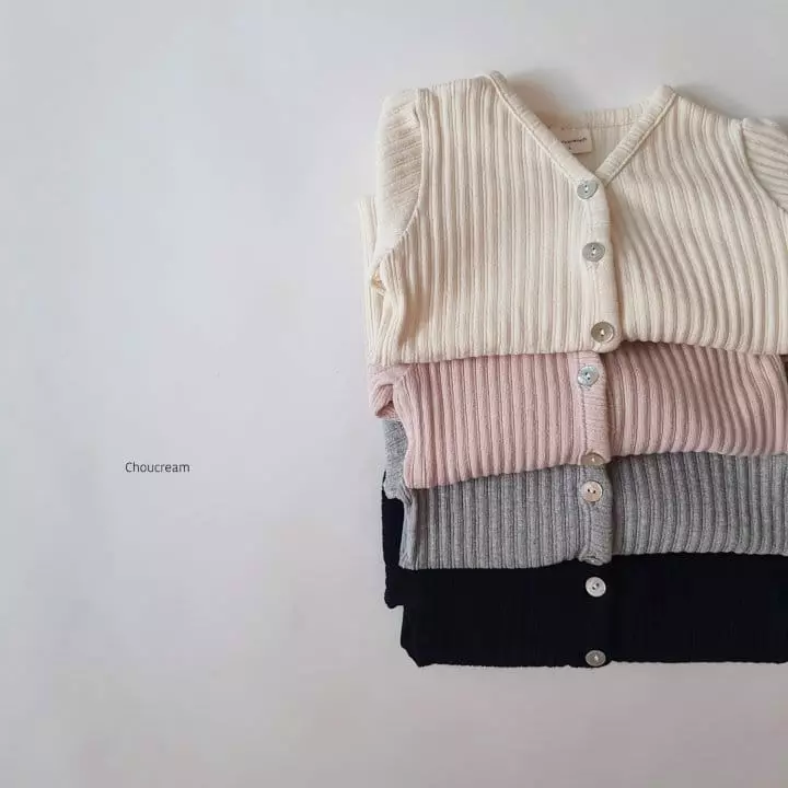Choucream - Korean Baby Fashion - #babyboutique - Bebe Rib Cardigan - 3