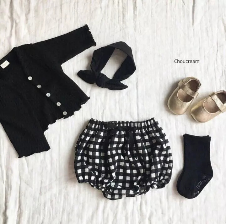 Choucream - Korean Baby Fashion - #babyboutiqueclothing - Check Bloomer - 8