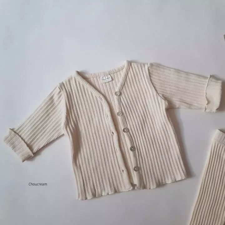 Choucream - Korean Baby Fashion - #babyclothing - Bebe Rib Cardigan - 5