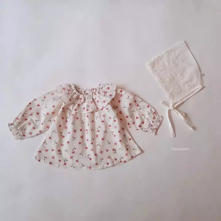 Choucream - Korean Baby Fashion - #babyfashion - Spring Flower Blouse