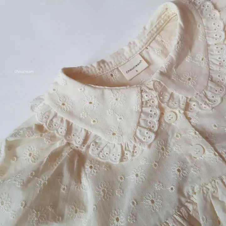 Choucream - Korean Baby Fashion - #babyfashion - Lace Collar Bodysuit - 9