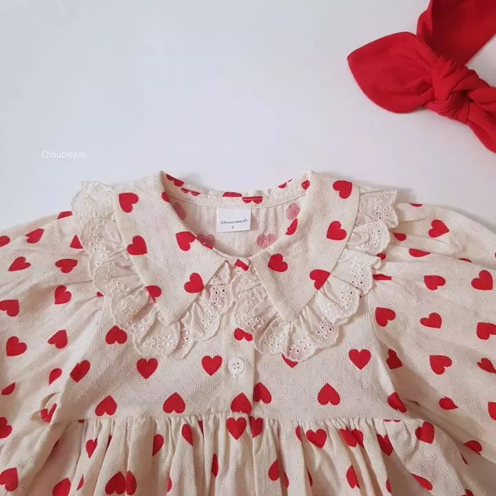 Choucream - Korean Baby Fashion - #babyclothing - Hear Frill Collar Bodysuit - 4
