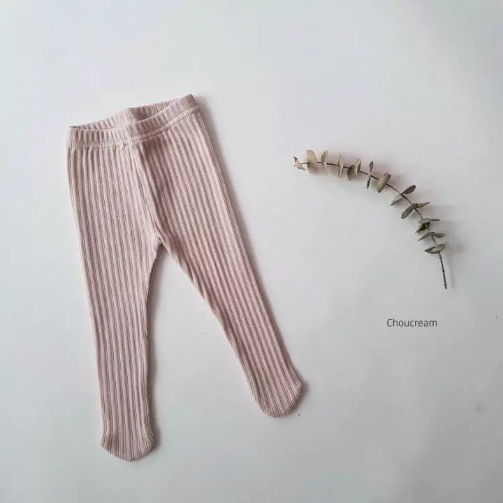 Choucream - Korean Baby Fashion - #babyfashion - Rib Foot Leggings - 7