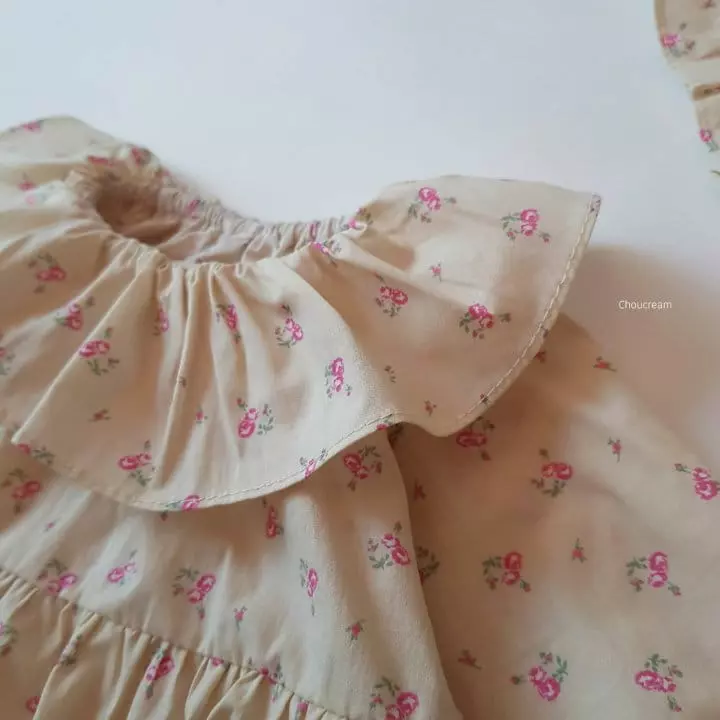 Choucream - Korean Baby Fashion - #babyfever - Shelly Frill Bodysuit with Bonnet - 9