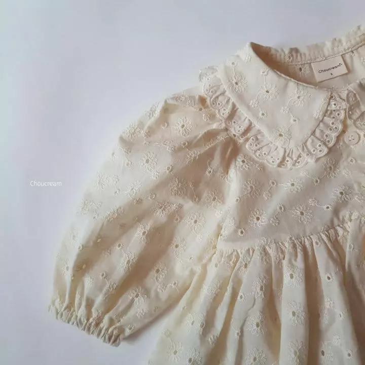 Choucream - Korean Baby Fashion - #babyfever - Lace Collar Bodysuit - 10