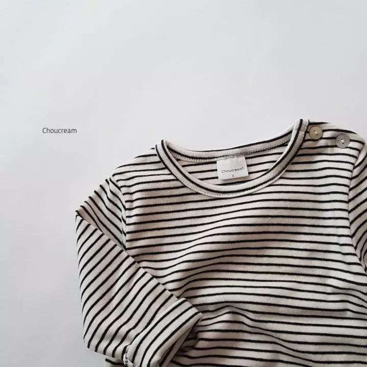 Choucream - Korean Baby Fashion - #babyfever - Bebe Stripes Tee - 5