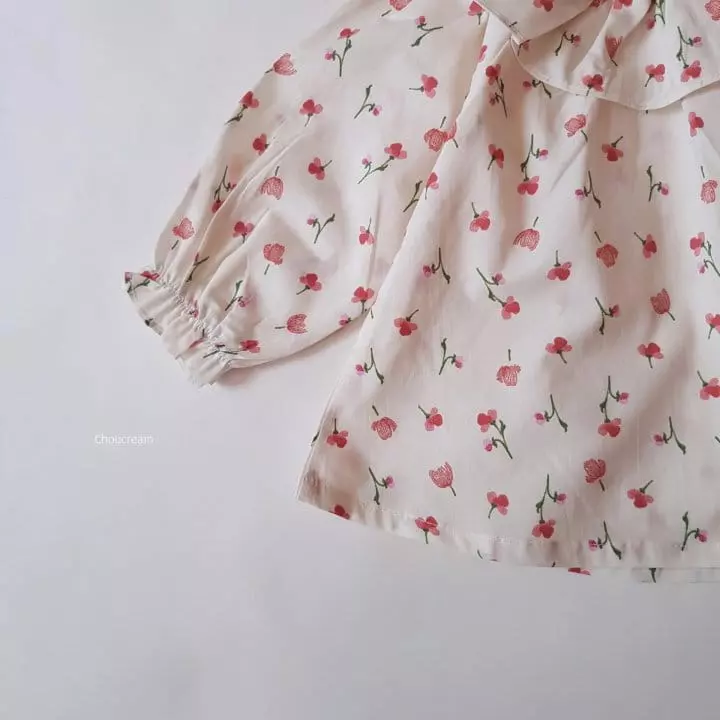 Choucream - Korean Baby Fashion - #babygirlfashion - Spring Flower Blouse - 3