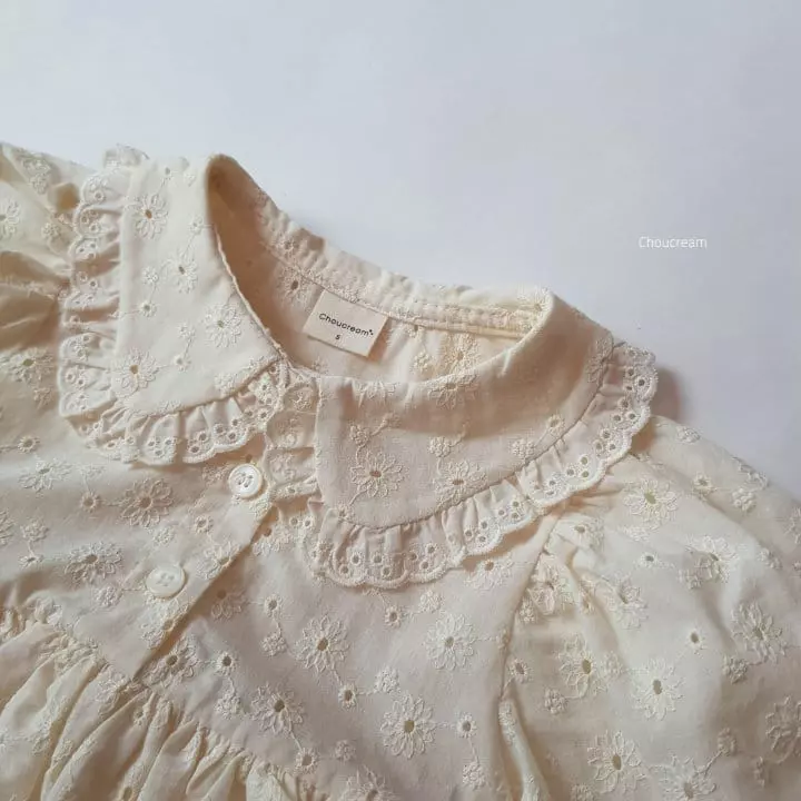 Choucream - Korean Baby Fashion - #babygirlfashion - Lace Collar Bodysuit - 11