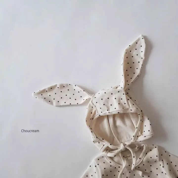 Choucream - Korean Baby Fashion - #babygirlfashion - Rabbit Bonnet Bodysuit with Bonnet - 3
