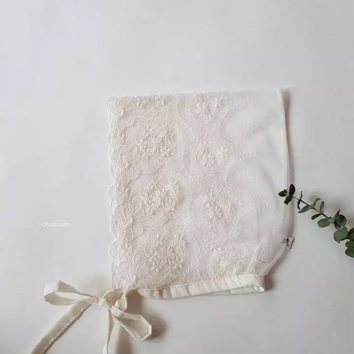 Choucream - Korean Baby Fashion - #babylifestyle - Lace Bonnet - 7