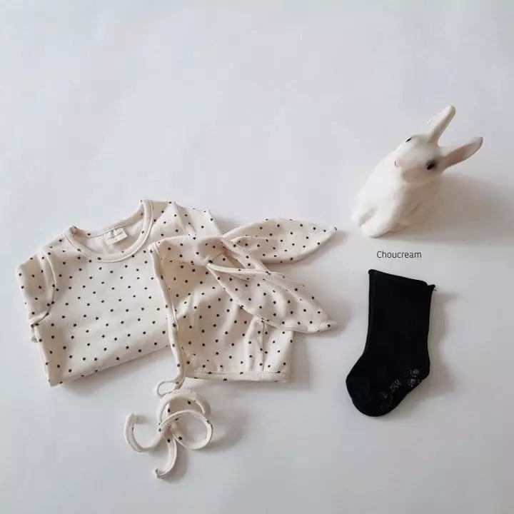 Choucream - Korean Baby Fashion - #babyootd - Rabbit Bonnet Bodysuit with Bonnet - 6