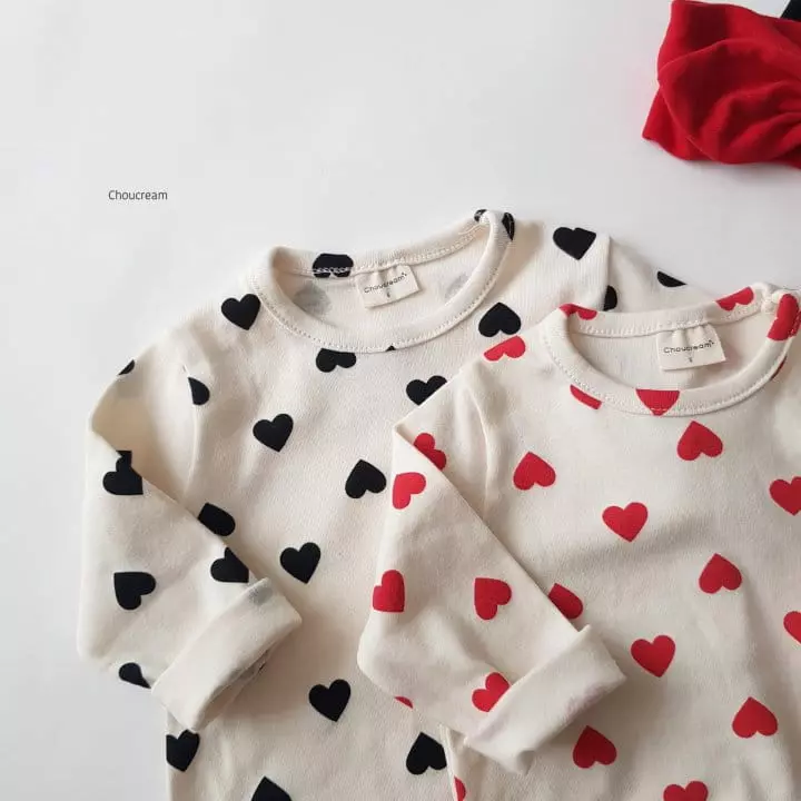 Choucream - Korean Baby Fashion - #babyootd - Heart Easywear - 3
