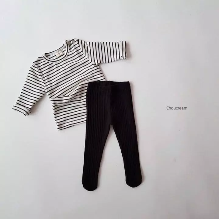 Choucream - Korean Baby Fashion - #babyootd - Bebe Stripes Tee - 9
