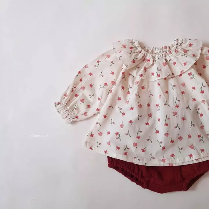 Choucream - Korean Baby Fashion - #babyoutfit - Spring Flower Blouse - 7