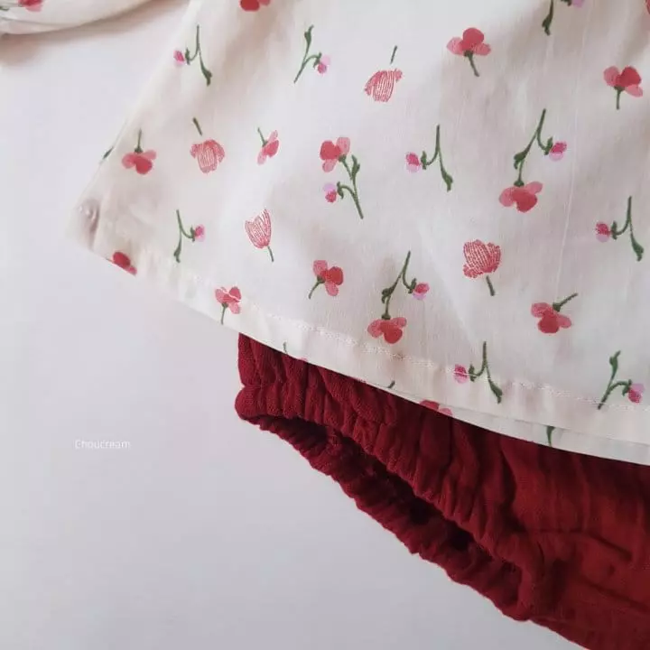 Choucream - Korean Baby Fashion - #babyoutfit - Spring Flower Blouse - 8